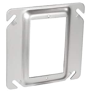 4 in. W Steel Metallic 1-Gang Single-Device Square Cover, 1/4 in. Raised (1-Pack)