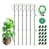 Mr. Garden 43 in. Monstera Plant Support Stakes Trellis with Orchid Clip, Twist Ties and Plant Strap for Climbing Plants (6-Pack） PS43P6