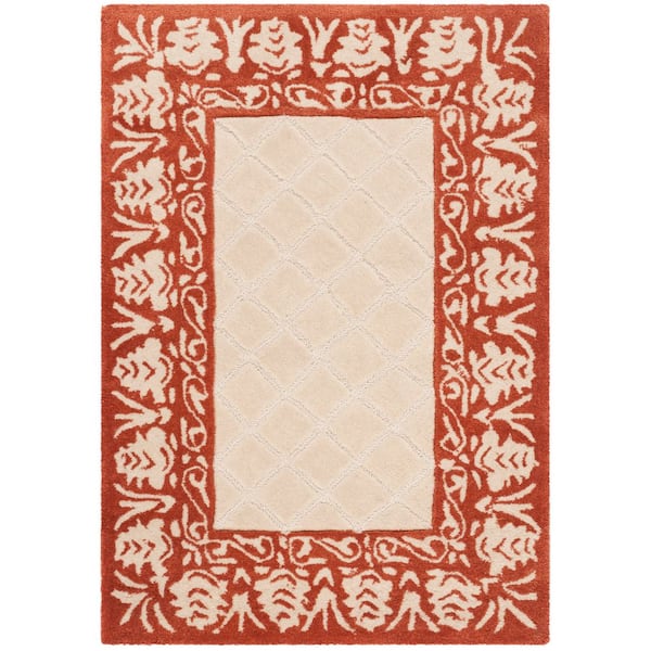 Total Performance 2 ft. x 3 ft. Coral Diamond Border Area Rug