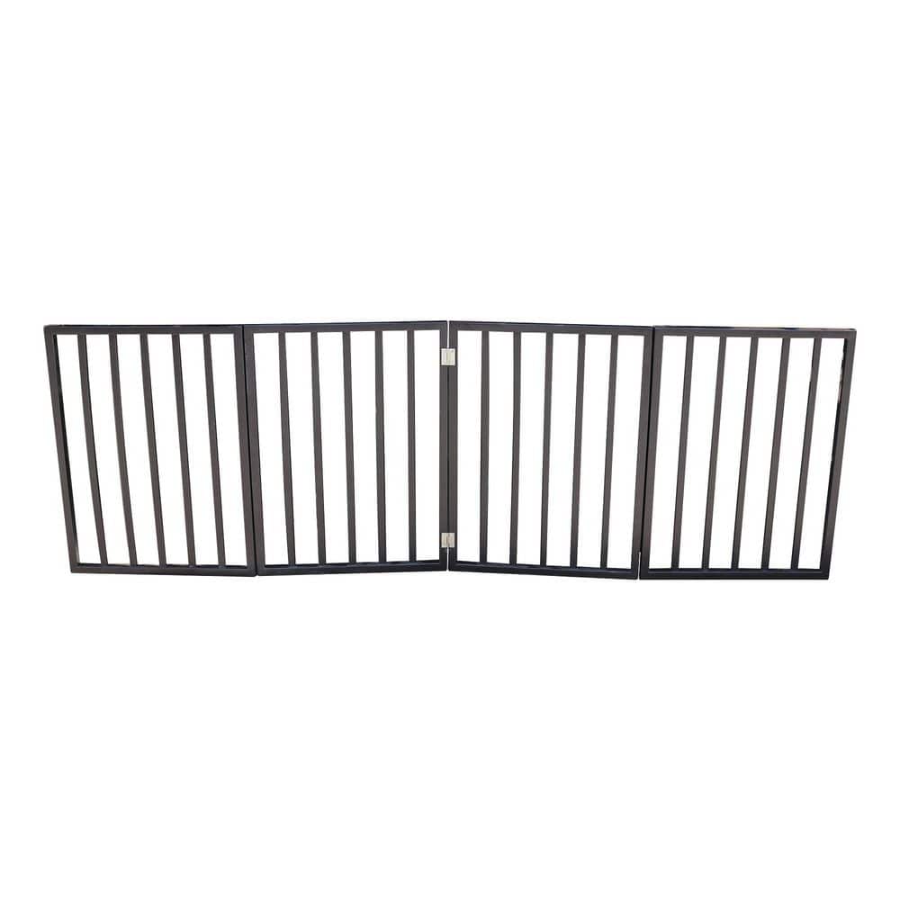 22 in. W x 18 in. H Pet Gate, Dog Gate for Doorways, Stairs, Freestanding, Folding Wood Garden Fence, Brown price history on PriceWatchPro