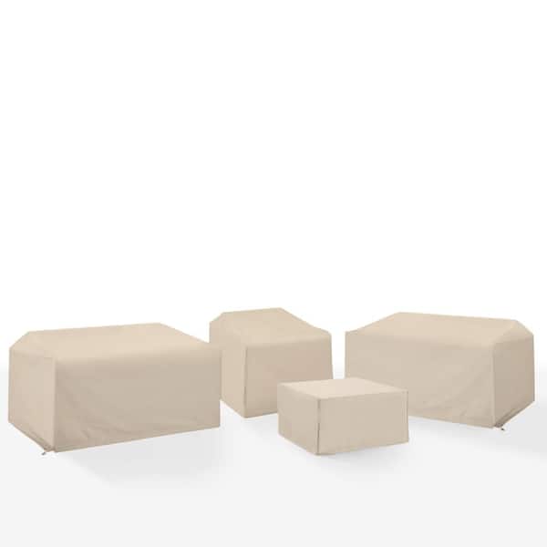 CROSLEY FURNITURE 4-Pieces Tan Outdoor Sectional Furniture Cover Set