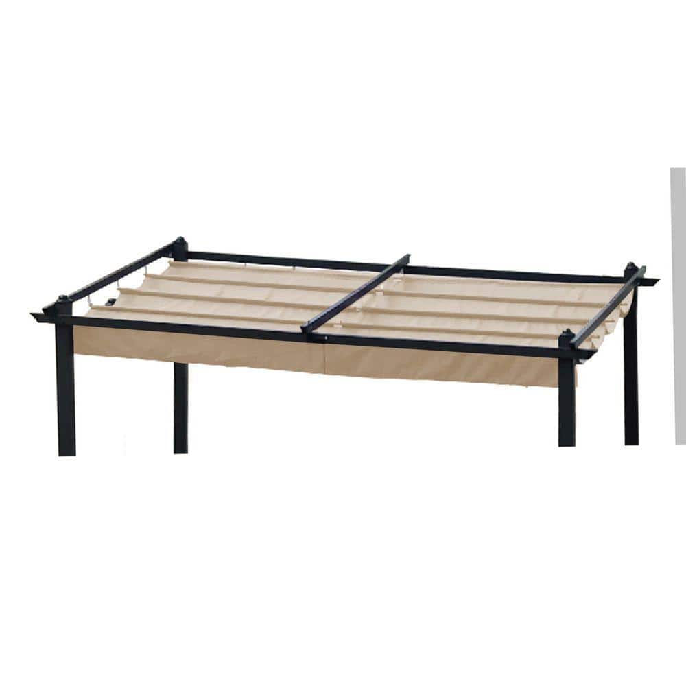 フジタ　conpy 135.83 in. x 96.46 in. Khaki Patio Replacement Canopy Retractable
