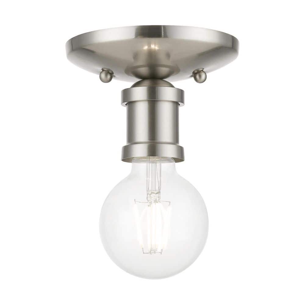 Beckford 5 in. 1-Light Brushed Nickel Single Flush Mount price history on PriceWatchPro