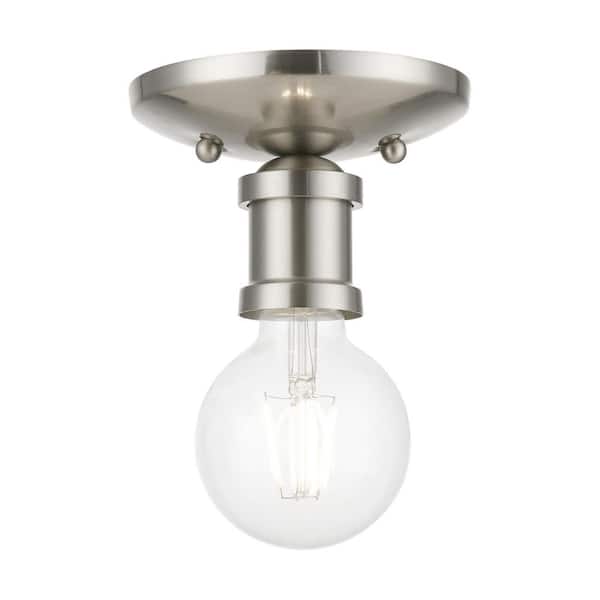 AVIANCE LIGHTING Beckford 5 in. 1-Light Brushed Nickel Single Flush Mount