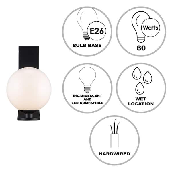 Classy Caps Elegante 50x Brighter (60-Lumen) 1-Watt Black Solar LED Post Light Classy Caps Elegante 50x Brighter (60-Lumen) 1-Watt Black Solar LED Post Light