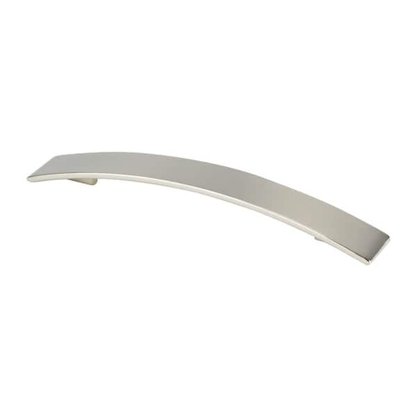 Italian Designs Collection 7.62 in. Center-to-Center Satin Nickel Bow Shaped Cabinet Pull