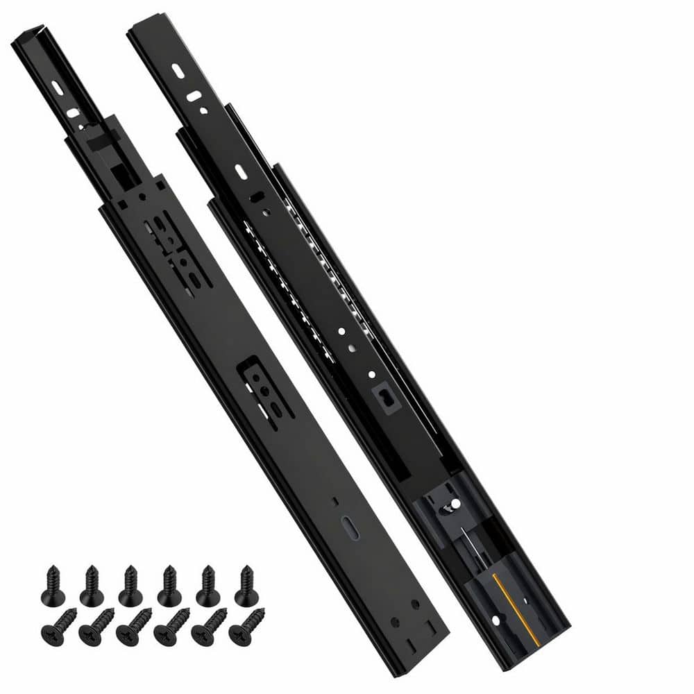 12 in. Black Cold Rolled Steel Undermount Soft-Close Heavy Duty Ball Bearing Drawer Slides Full Extension 1 Pair price history on PriceWatchPro