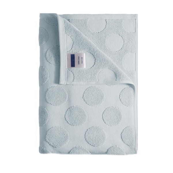 Noble Linens 4 Piece Farmhouse Cotton Bath Towel Set, Light Gray