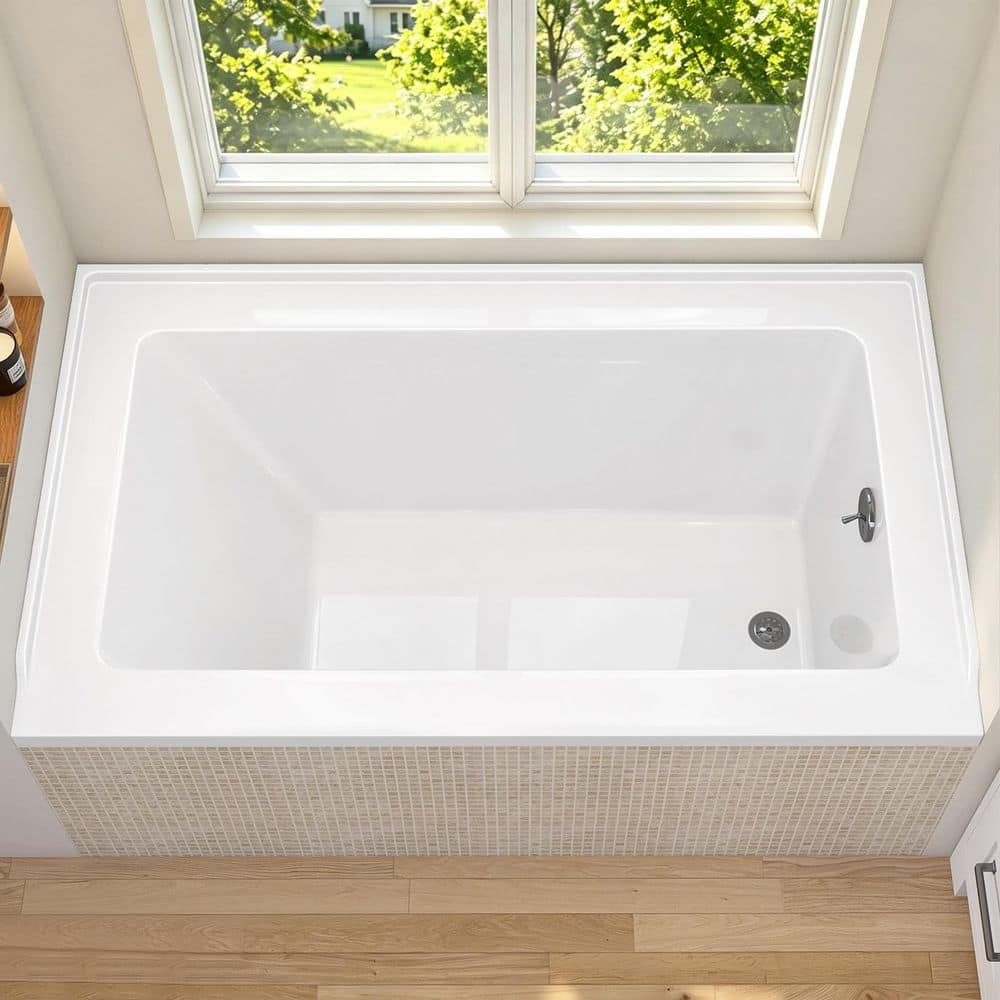 THE BATH WATER 10個 Zeafive Dor 54 in. x 32 in. Rectangular Acrylic Soaking Drop-In