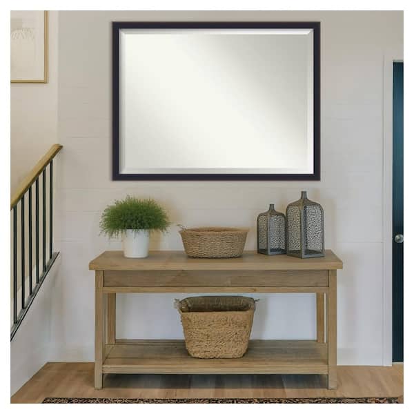 Havana Black Bronze 42.5 in. x 32.5 in. Beveled Casual Rectangle Framed Wall Mirror