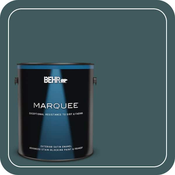 BEHR MARQUEE 1 gal. #510F-7 Teal Forest Satin Enamel Exterior Paint & Primer