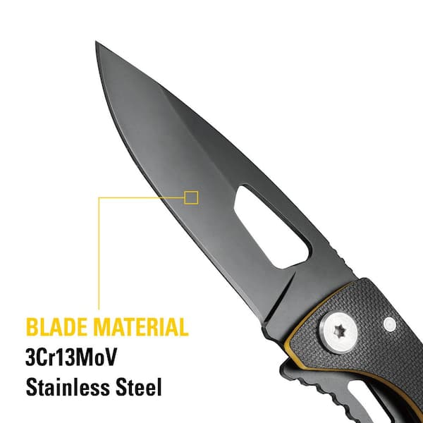 CAT 6.25 in. Folding Skeleton Knife with Bottle Opener