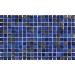 Glass Tile Love Forever Dark Blue  Chips Mosaic Glossy Glass Floor Tile (10.76 sq. ft./Case)