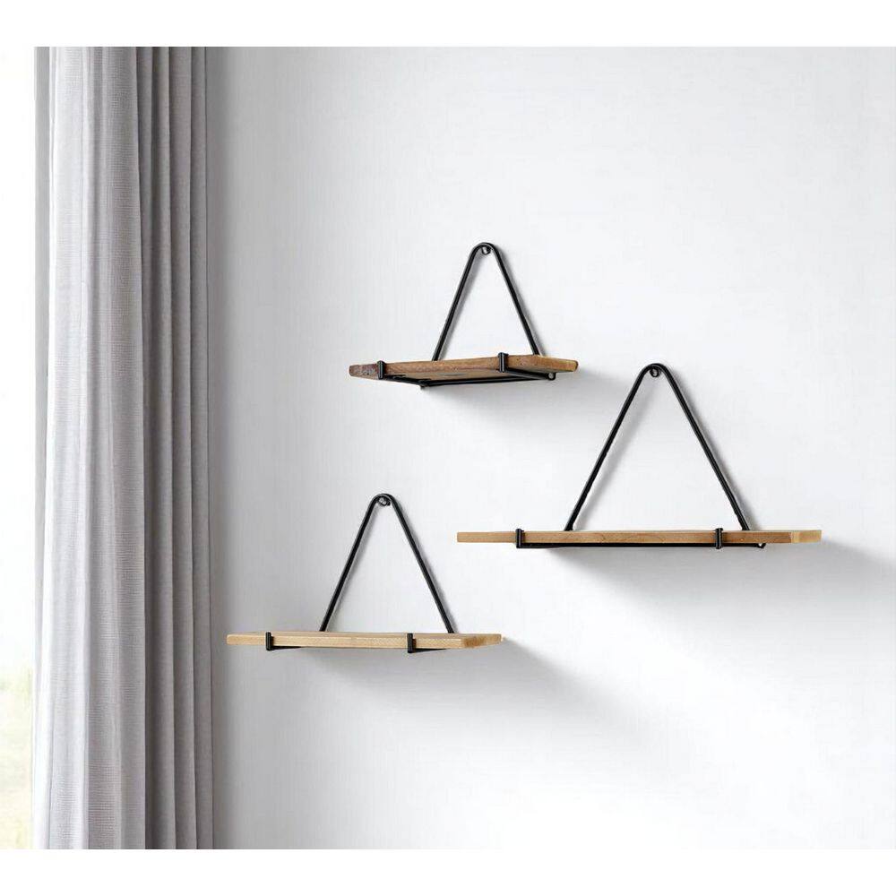 10.24 in. W x 18.9 in. H x 5.5 in. D Metal Triangle Shelf in Black price history on PriceWatchPro