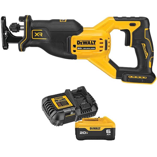 20V MAX XR Lithium-Ion Cordless Brushless Reciprocating Saw with 6.0 Ah Battery Pack and Charger Kit