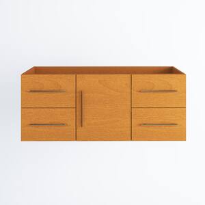 Napa 60 in. W x 22 in. D Single Sink Bathroom Vanity Wall Mounted In Pacific Maple - Cabinet Only