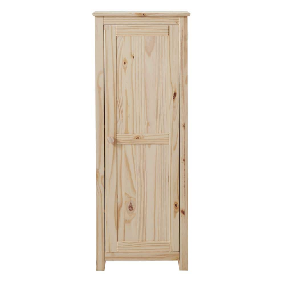 Natural Pine Wood Accent Cabinet