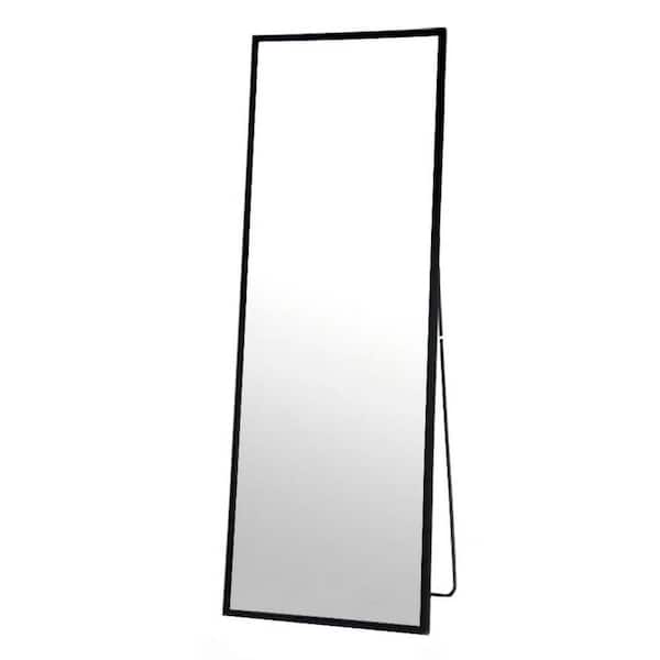 aisword 59 in. x 19.7 in. Modern Rectangle Framed Full Length Floor Mirror with Black Aluminum Alloy Frame
