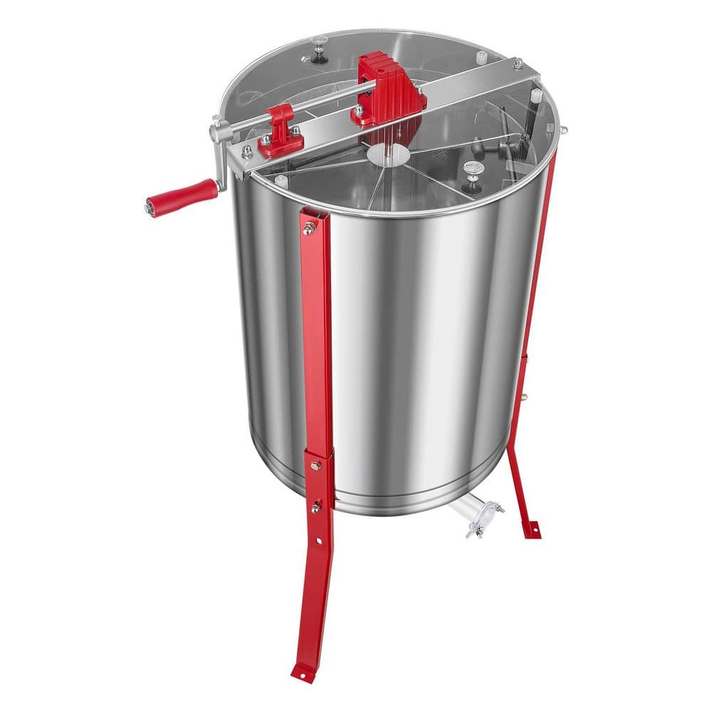 SKYSHALO 6 Frame Manual Honey Extractor Stainless Steel Honeycomb