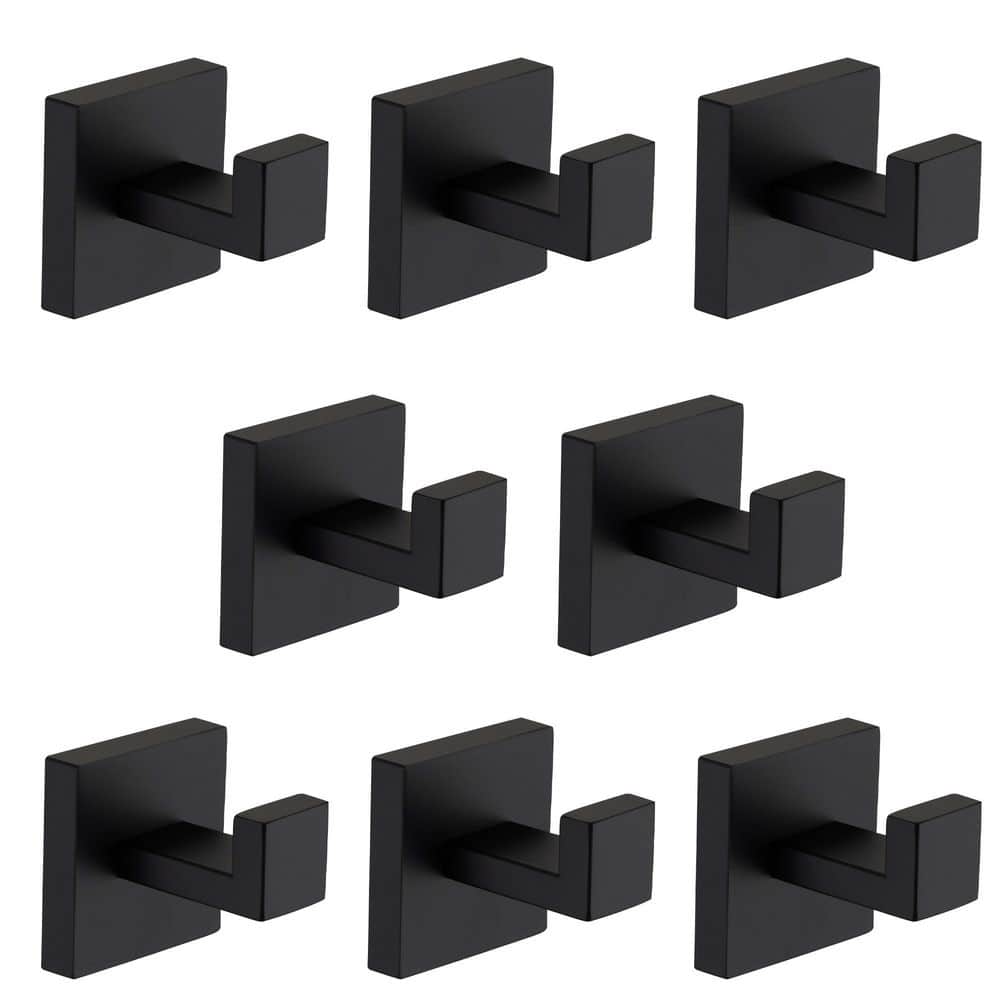 8-Pack Wall-Mounted Stainless Steel Bathroom Towel Hooks, Coat Hooks in Matte Black price history on PriceWatchPro