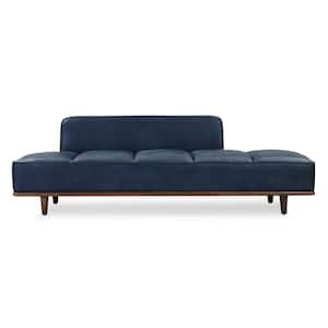 Jasper 80 in. Armless 3-Seater Sofa in Midnight Blue