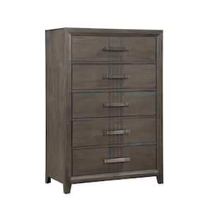 New Classic Furniture Landon Walnut 5-Drawer 35 in. Chest of Drawers