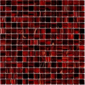 Celestial Glossy Wine Pink 12 in. x 12 in. Glass Mosaic Wall and Floor Tile (20 sq. ft./case) (20-pack)