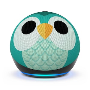 Echo Dot (5th Gen, 2022 release) Kids Designed for kids with Parental Controls, Owl