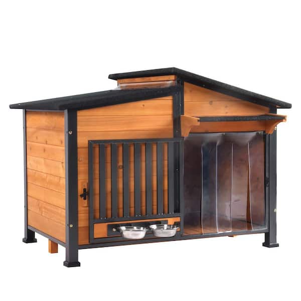 Heavy-Duty Wooden Dog House, Outdoor Waterproof Dog House