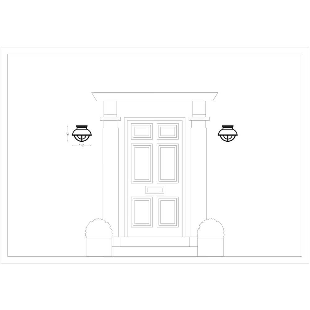 Brushed Stainless and Clear Glass Outdoor Flush Mount Light