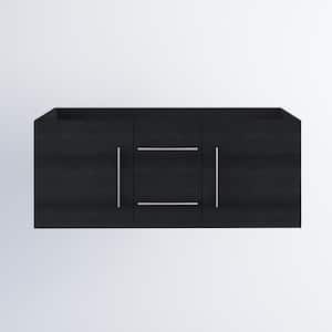 Napa 72 in. W x 20 in. D in. Double Sink Bathroom Vanity Wall Mounted In Black Ash - Cabinet Only