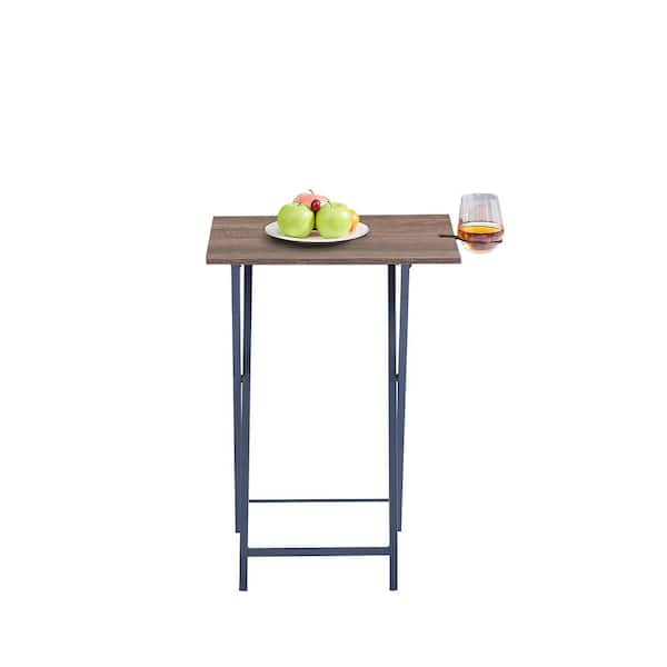 TV Tray Table, Folding Table with Removable Serving Tray, Stable TV Tray  Snack Table for Small Space, Portable End Table, for Snacks and Meals in