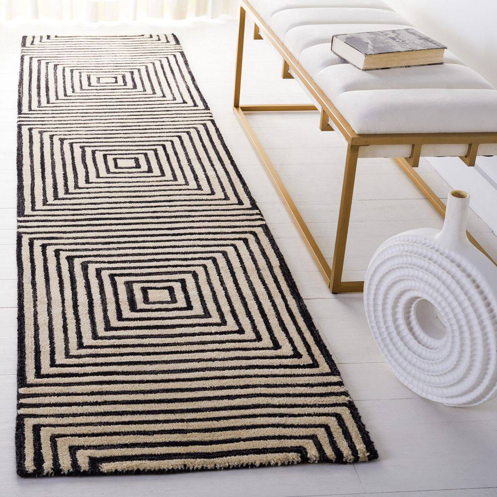 Metro 2 X 9 Black/Beige Geometric Runner Rug price history on PriceWatchPro