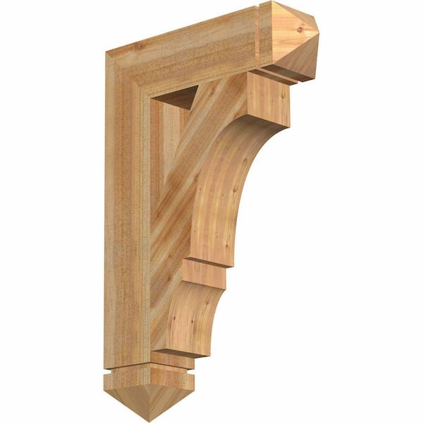 Ekena Millwork 6 in. x 36 in. x 24 in. Western Red Cedar Balboa Arts and Crafts Rough Sawn
