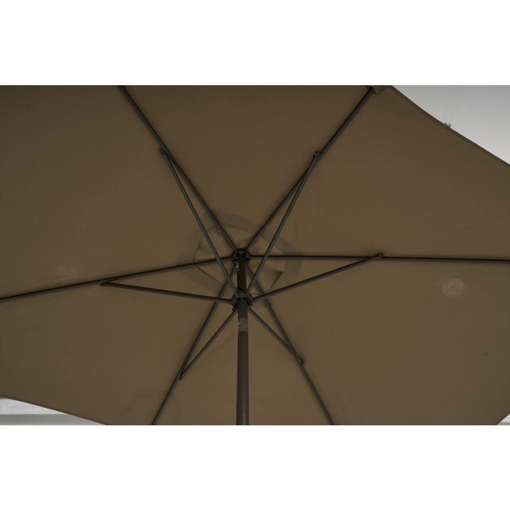 10 ft. Market Patio Umbrella in Brown Middle