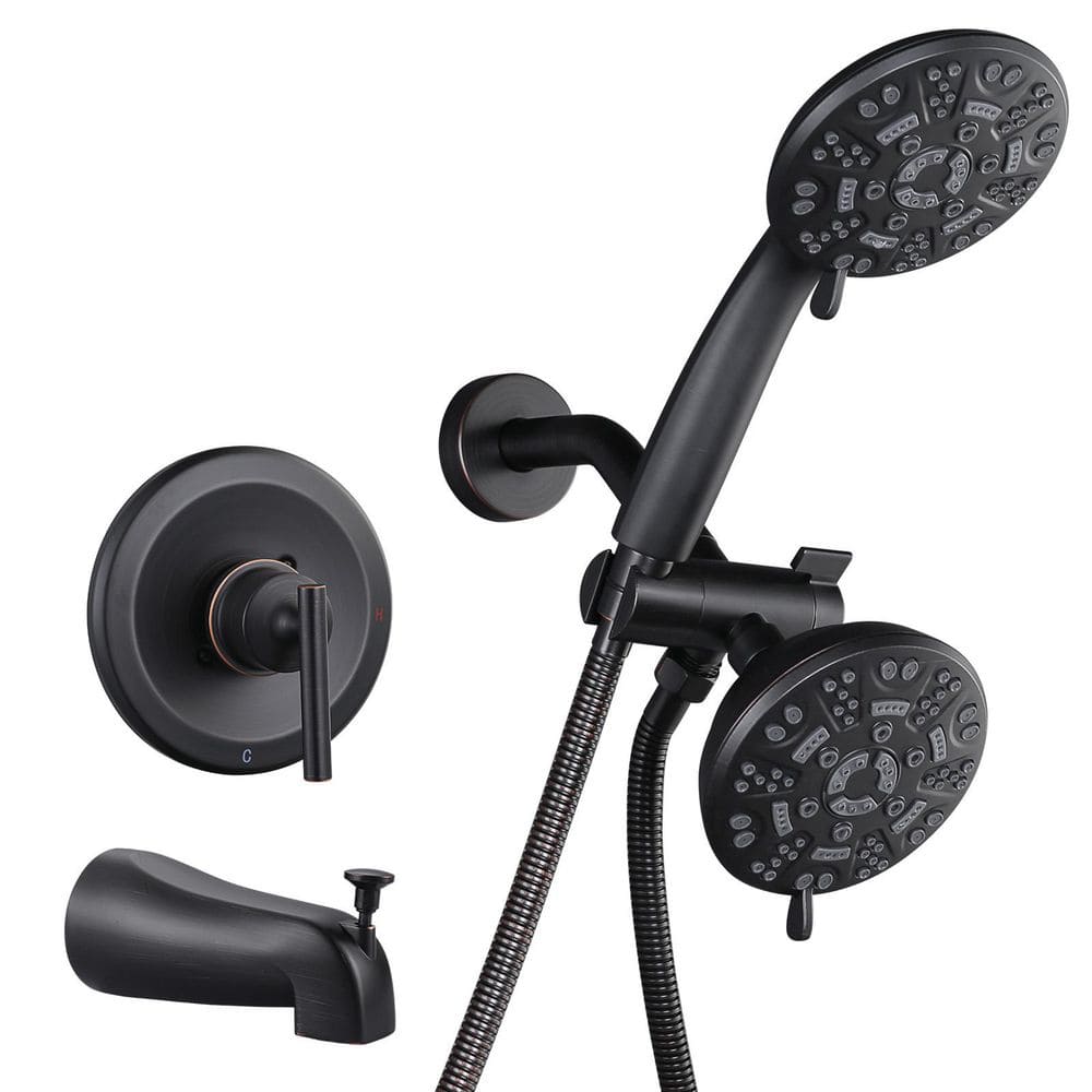 Single Handle 7-Spray Tub and Shower Faucet 1.8 GPM with Handheld Shower in. Oil Rubbed Bronze (Valve Included) price history on PriceWatchPro