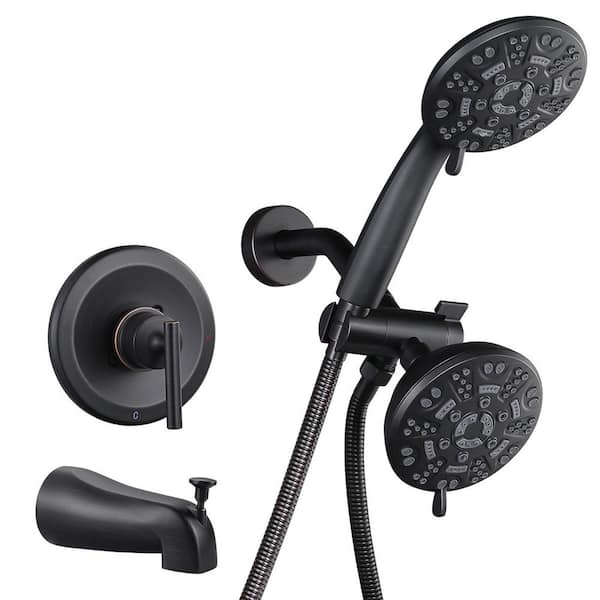 Single Handle 7-Spray Tub and Shower Faucet 1.8 GPM with Handheld Shower in. Oil Rubbed Bronze (Valve Included)