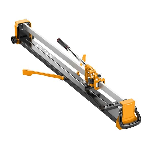 48 in. Manual Tile Cutter with Laser Guide and Transport Wheels, Large Format Tile Cutting, Steel Base
