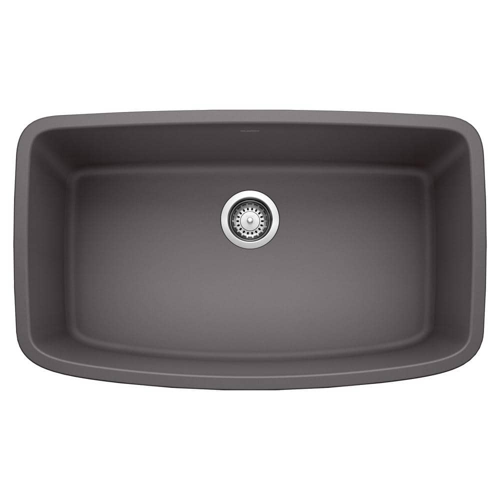 VALEA 32 in. Undermount Single Bowl Cinder Granite Composite Kitchen Sink