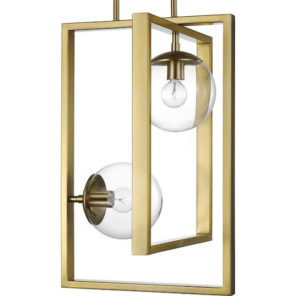 Progress Lighting Atwell 2-Light Brushed Bronze Pendant Light