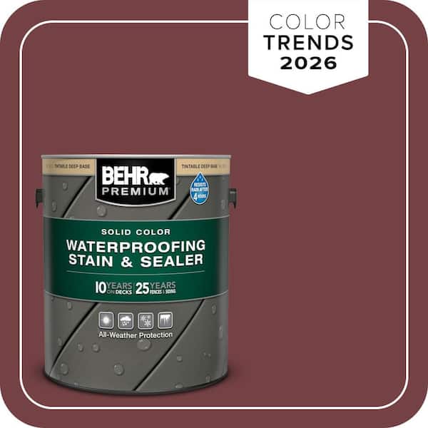 1 gal. #MQ1-15 Rumors Solid Color Waterproofing Exterior Wood Stain and Sealer