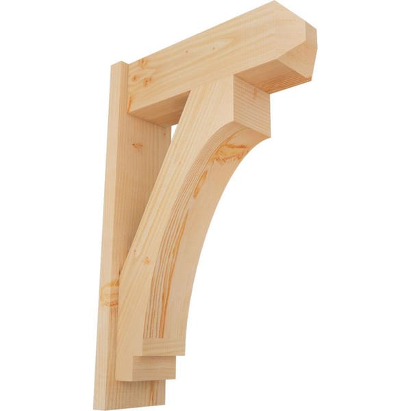 Ekena Millwork 8 in. x 34 in. x 22 in. Douglas Fir Imperial Craftsman Smooth Outlooker