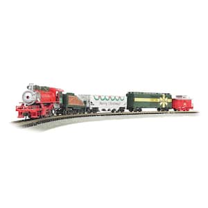 160 in. Trains Merry Christmas Express 1:160 N Scale Electric Model Train Set