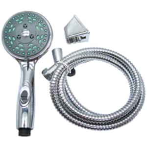 RV Deluxe 5-Function Massaging Shower Kit with Pressure Assist and Water Saving Feature - Chrome