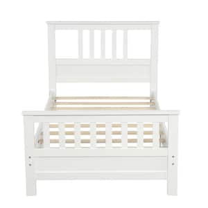White Bed Frame Twin 400 lbs. Heavy Duty
