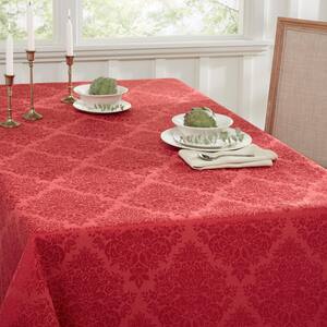 Lexington 84 in. W x 60 in. L Ruby Damask Cotton Blend Tablecloth