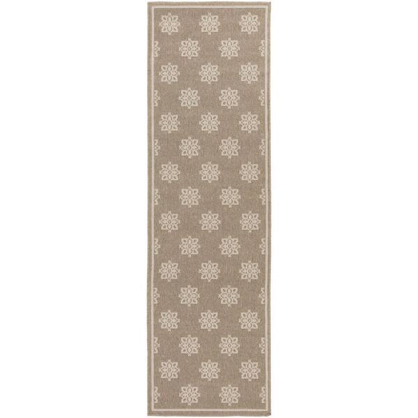 Artistic Weavers Baxter Taupe 2 ft. x 8 ft. Indoor/Outdoor Runner Rug