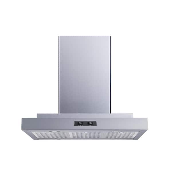 Winflo 30 in. Convertible Island Mount Range Hood in Stainless Steel with Stainless Steel Baffle Filters
