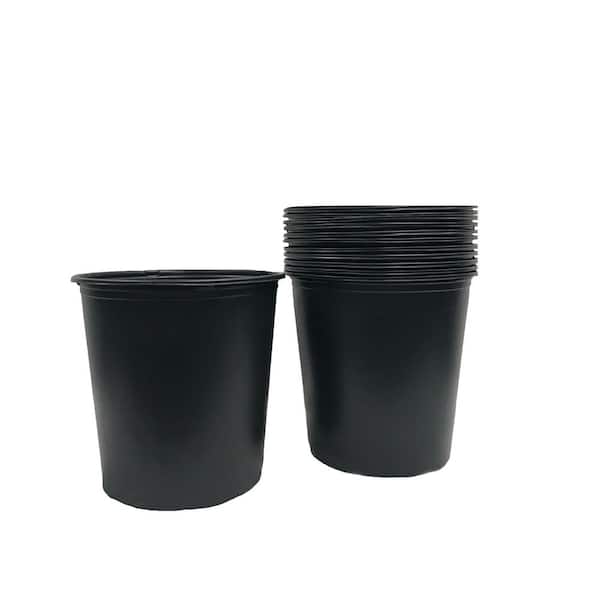 Viagrow 5 Gal. Plastic Nursery Trade Pots (4.02 Gal/15.22 l./924 cu in. ) (12-Pack)