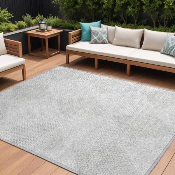 8' Grey Ivory Machine Woven Uv Treated Diamonds Indoor Outdoor Runner Rug 8' Grey Ivory Machine Woven Uv Treated Diamonds Indoor Outdoor Runner Rug